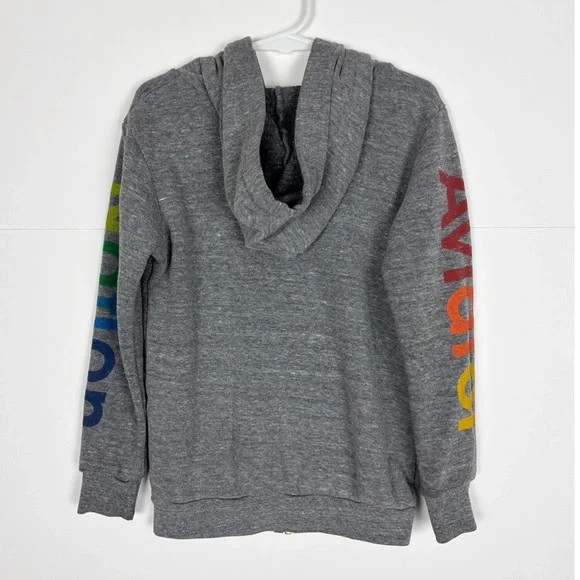 Aviator Nation Zip Hoodie Grey Size 6 - Picture 2 of 10